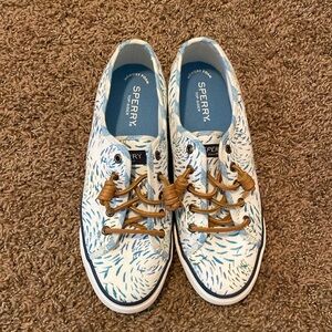 Sperry Top-Sider Womens Size 8M Canvas Slip On Sneakers Boat Shoes STS95229